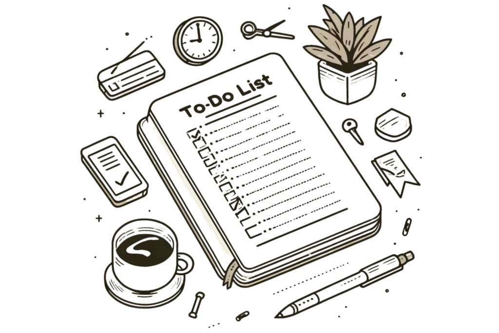 A to-do-list helps you stay organised